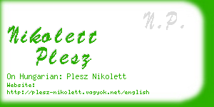 nikolett plesz business card